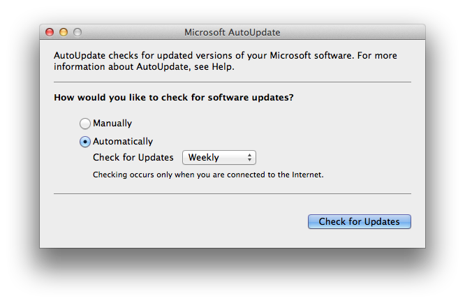 Microsoft AutoUpdate