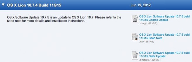 OS X 10.7.5 Build 11G15